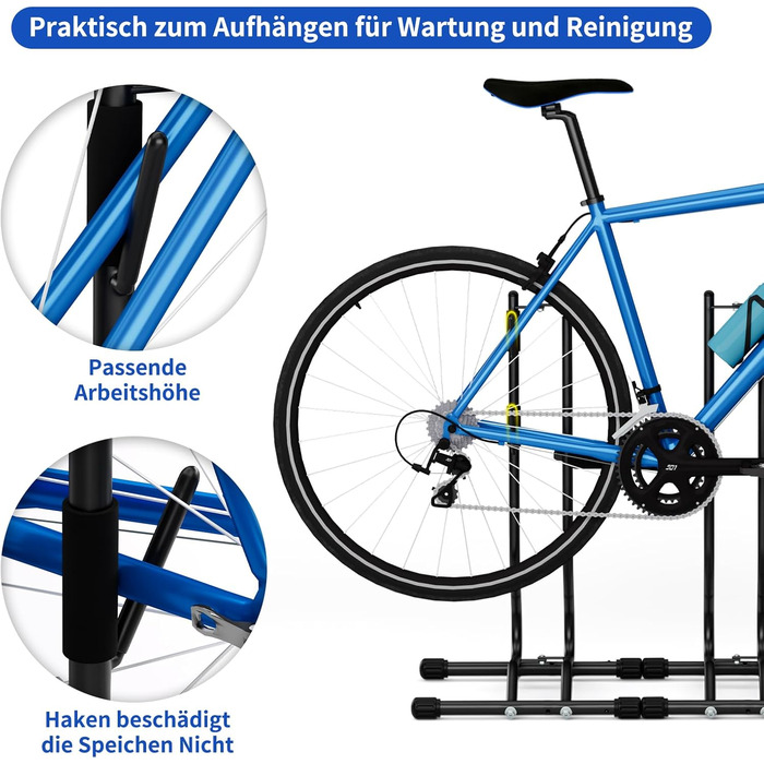 Підставка для велосипедів TLGREEN 2 шт. - стійка для паркування, ремонтна, для MTB, шосе, 20-27 дюймів, ширина шини до 70 мм