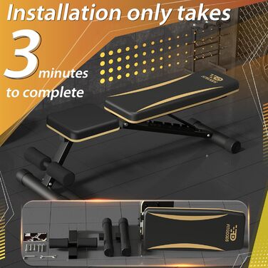 Складний тренажер для дому: лавка для жиму з вагою, 299,4 кг, для всього тіла, жимова лавка, лавка для пресу, силові тренажери