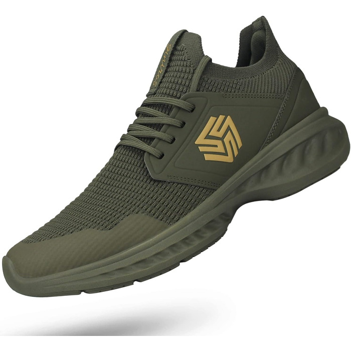 Чоловічі кросівки для ходьби та бігу Slip-On, неслизькі, дихаючі, легкі, для тренувань та залу, розмір 42.5 EU, колір хакі