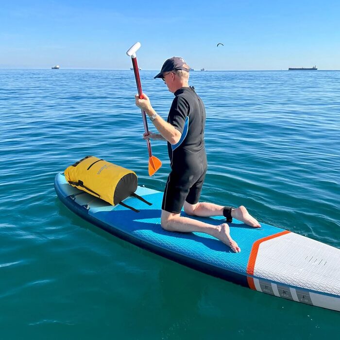 Водонепроникний рюкзак WELDUN 50L Rolltop Dry Bag з IPX8 чохлом для телефону, 35L, для каякінгу, кану, кемпінгу, трекінгу, хайкінгу, вітрильного спорту та інших водних видів спорту (Жовтий)