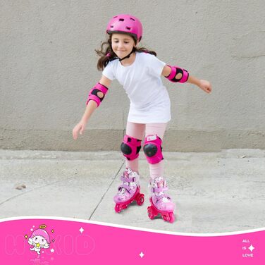 Дитячі ролики для дівчаток, 4 розміри, регульовані, безпечні, дихаюче покриття, легкі