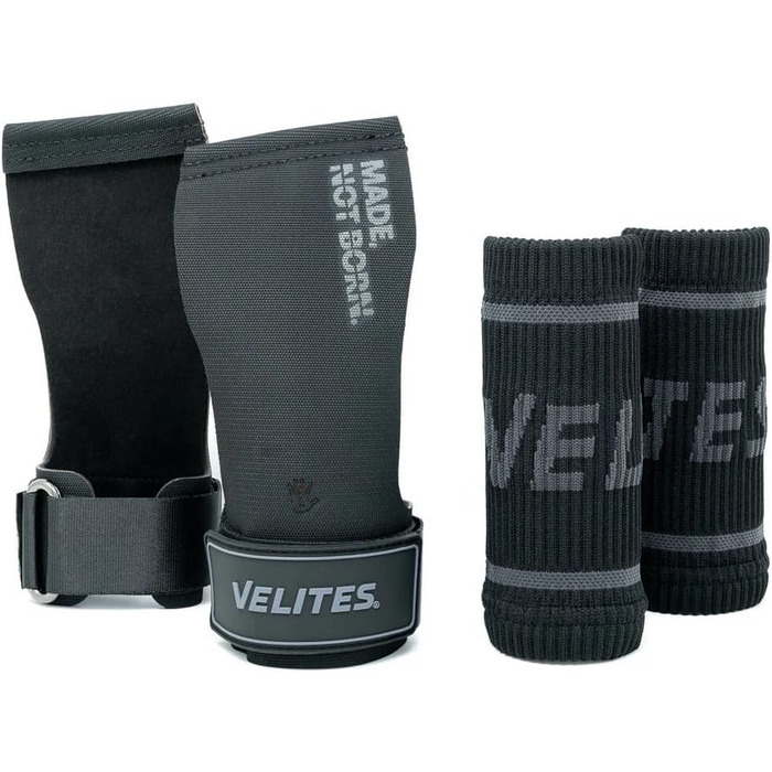 Ручки Velites All Terrain для турніка з напульсниками та чохлом, універсальний хват без магнезії для штанги й перекладини, аксесуари для кросфіту