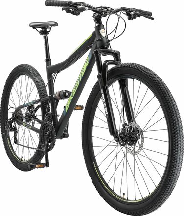 Гірський велосипед BIKESTAR, повністю амортизований, Shimano 21 швидкість, дискові гальма, колеса 26/27.5/29 дюймів, рама 15/17/19 дюймів, MTB