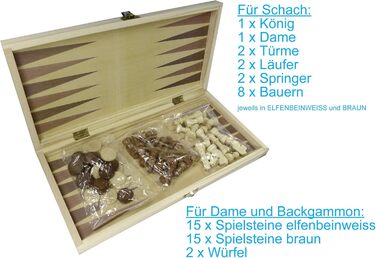 Шахове, шашки та бейсбольне поле 3 в 1 C&T у дерев'яній складаній коробці (33,8 см)