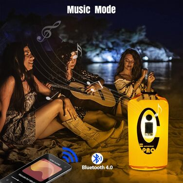 Водонепроникний рюкзак Qoolife з Bluetooth-динаміком 20L (жовтий)