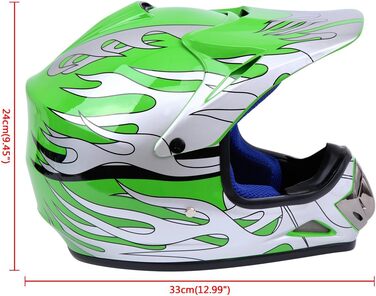 Шолом Samger DOT для дітей та молоді, Off Road, Motocross, Dirt Bike, ATV, мотоцикл, комплект з рукавичками та окулярами