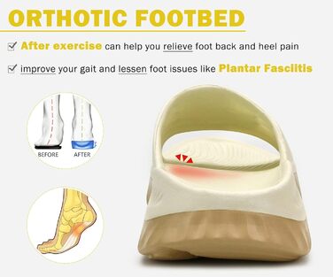 Жіночі сандалі KuaiLu для відновлення, ортопедичні з підтримкою склепіння стопи, бежево-хакі, 40 EU