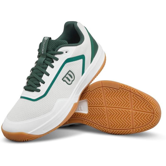 Тенісні кросівки Wilson Courtglide для чоловіків (44 EU, X-широкі, білий/сирамуд/гума)