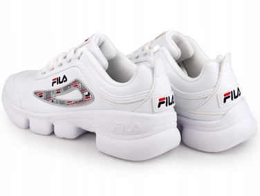 Спортивні кросівки Fila, білі, синтетичні, низькі, розмір 38,5