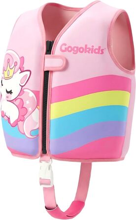 Спасальний жилет для плавання Gogokids 15-30 кг, для навчання плаванню, рожевий S (1-3 роки)