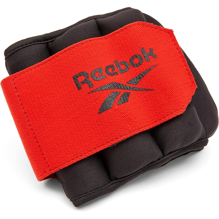 Тренувальні обважнювачі Reebok Flexlock для зап'ясть і щиколоток, чорні-червоні, нейлон, поліуретан, на липучці