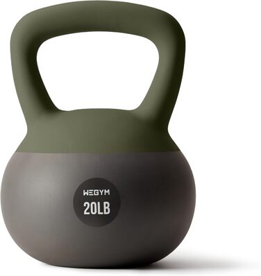 М'які гирі WEGYM з важкої сталі, наповнені піском, для силових тренувань і фітнесу вдома, протиударні, для зміцнення м'язів та кора, колір Forest