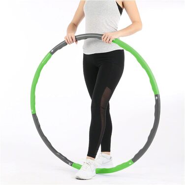 Фітнес хулахуп Sport-Tec 100 см, 1,5 кг, з мірною стрічкою, для схуднення, лимонний
