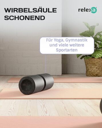 Релаксаційний масажний набір Relexa Starter Set Comfort чорний, 5 предметів: ролик для масажу, фасціальні ролики та м'ячі для зняття напруги і болю, для всіх м'язів, універсальний, з eBook