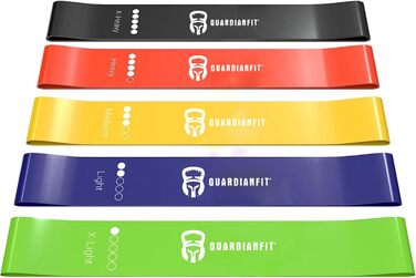Стрічки для фітнесу Resistance Loop (5 шт.) - Латекс, для ніг, сідниць, тіла, йоги, пілатесу, для жінок, чоловіків та дітей