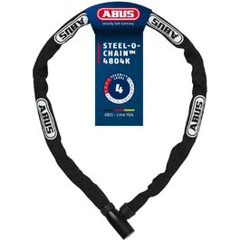 Ланцюговий замок для велосипеда ABUS Steel-O-Chain 4804K зі спеціальної сталі, рівень безпеки 4, чорний, 75 см