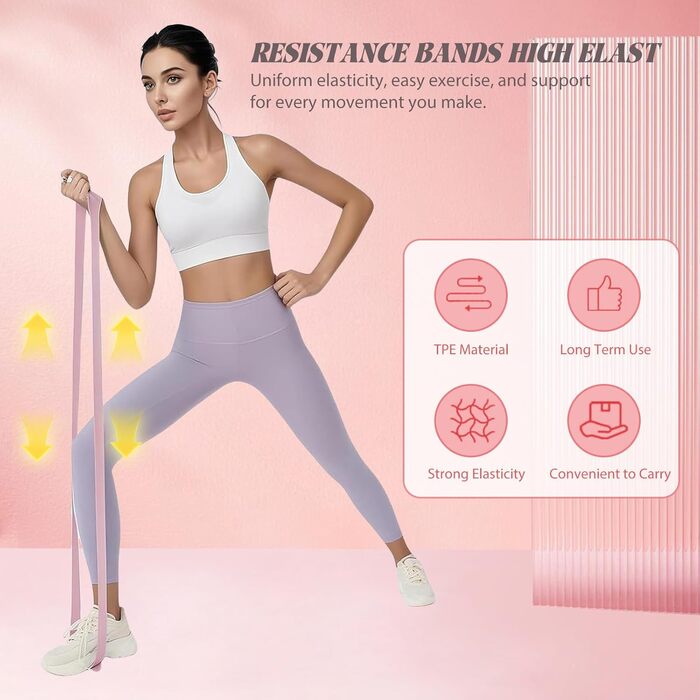 Набір для пілатесу: обруч 38 см, еластичні стрічки, м'яч, антиковзкі шкарпетки, матеріал PP + латекс, для формування тіла вдома, підходить для жінок, блакитний