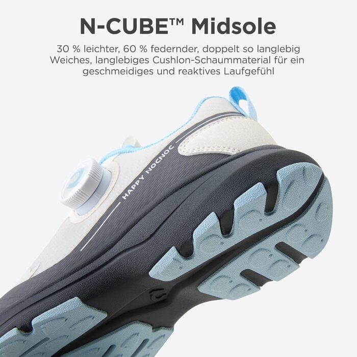 Дитячі кросівки Happy Nochnoc All-MAX – легкі та дихаючі спортивні кросівки з високою амортизацією для тенісу, відпочинку та тренувань. Sakura Rosa, Eisweiß (32 EU)