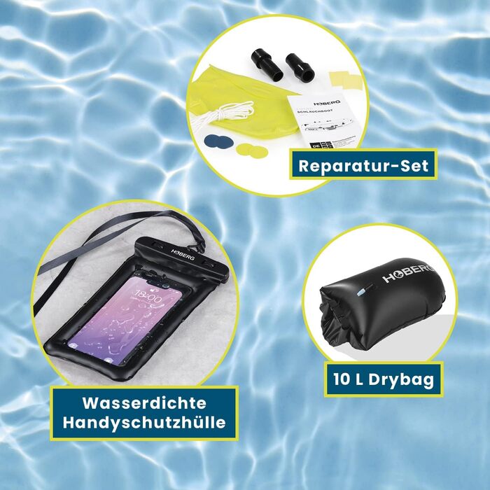 Надувний човен Hoberg YPP-2 для двох осіб | 235x126 см | 265 кг | З аксесуарами