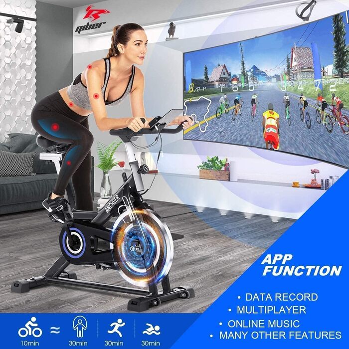 Велотренажер Profun для дому з регульованим опором, LCD-дисплеєм, фіксований тренажер для дорослих та літніх людей, максимальне навантаження 120 кг