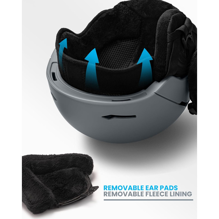 Outdooraster Комплект шолом та маска для гірськолижного спорту - IPS, сірий, S