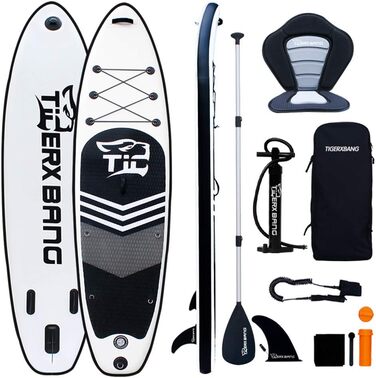 Надувна SUP-дошка Tigerxbang 320 см з комплектом аксесуарів, чорна