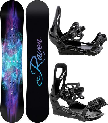 Сноуборд комплект RAVEN Aura з кріпленнями s230, чорний