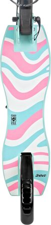 Самокат Raven Zea Mint/Pink для дорослих і дітей, складний, 200 мм, з ручним гальмом, дзвіночком і тримачем для пляшки, міський кік-скутер