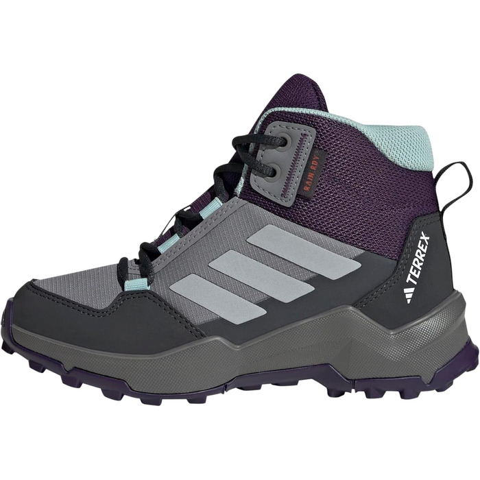 Дитячі трекінгові черевики Adidas Terrex AX4R MID RAIN.RDY (29 EU, сірий/сірий/блакитний)