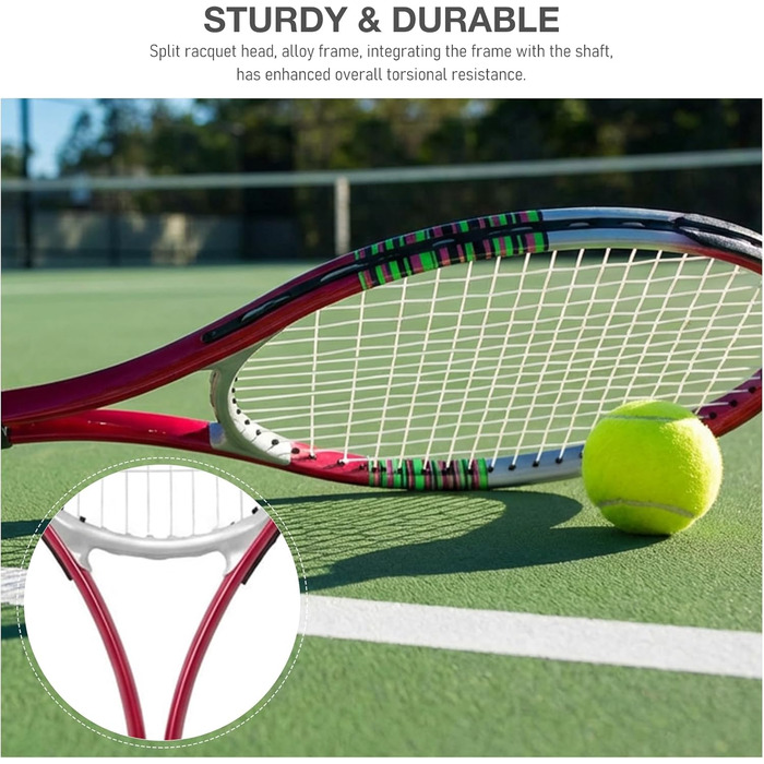 Тенісний ракетковий спортивний інвентар EVTSCAN, 27 дюймів, професійний, з алюмінієвого сплаву, для початківців та досвідчених гравців