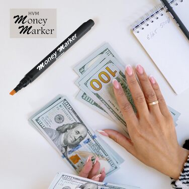 Маркер для визначення фальшивих купюр Geld Marker, 5 шт. – детектор підроблених банкнот із вдосконаленим наконечником, універсальний тестер валют