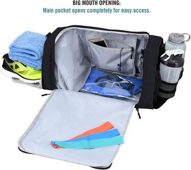 Сумка для спортзалу FocusGear Ultimate Gym Bag 2.0, водостійка, 10 відділень, міцна, зелена, 29,8×26,7×50,8 см