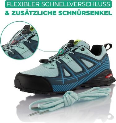 Черевики для трекінгу та трейлраннінгу для жінок та чоловіків, дихаючі, 45 EU, блакитні