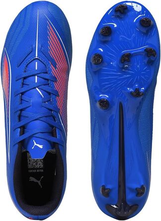 Жіночі футбольні бутси PUMA Ultra 6 Play FG/AG, 39 EU, блакитний/білий/червоний