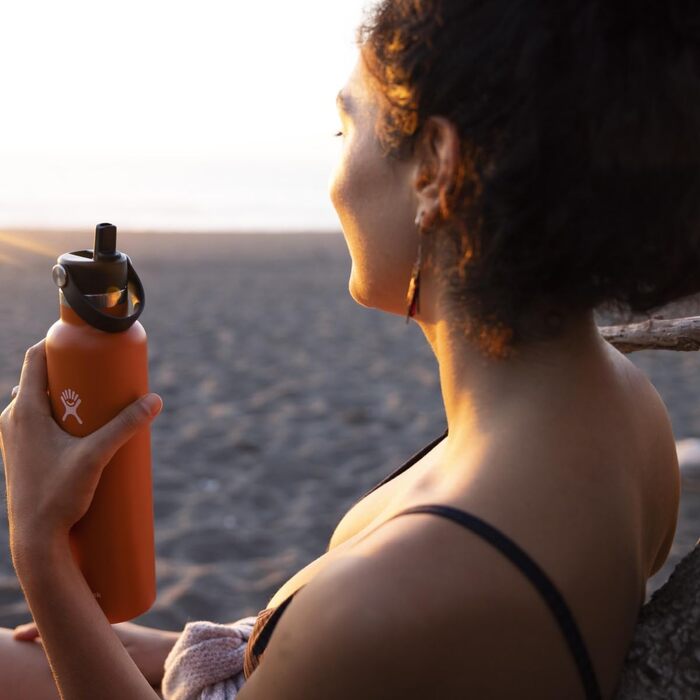 Гідрофляга Hydro Flask Standard Mouth 621 мл з трубочкою, вакуумна термобутилка з нержавіючої сталі, герметична, для гарячого та холодного, Cascade