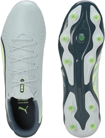 Футбольне взуття PUMA King Match Fg/Ag (41 EU) – унісекс, кольори: Frosted Dew, Fizzy Apple, Gray Skies