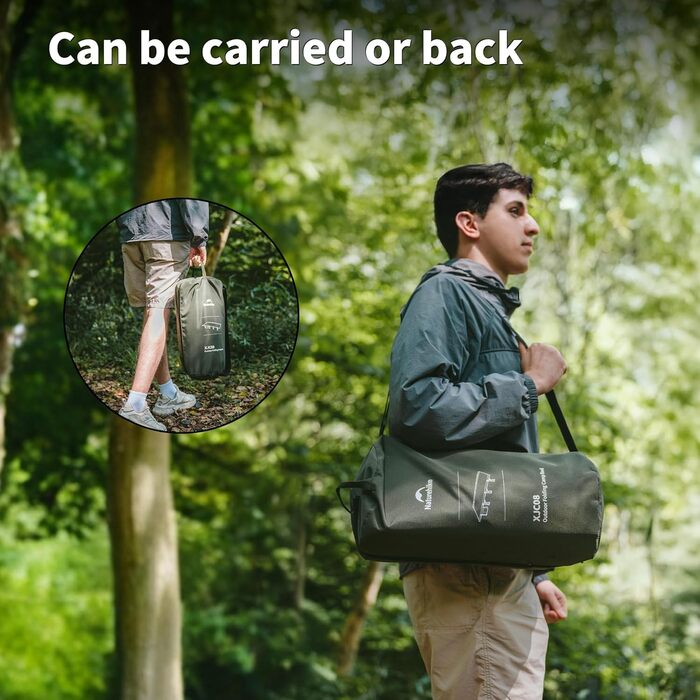 Кемпінгове ліжко Naturehike Ultraleichtes - легке, портативне, складне ліжко з сумкою для транспортування. Ідеально для кемпінгу, походів, відпочинку на природі та дому. Чорний колір.