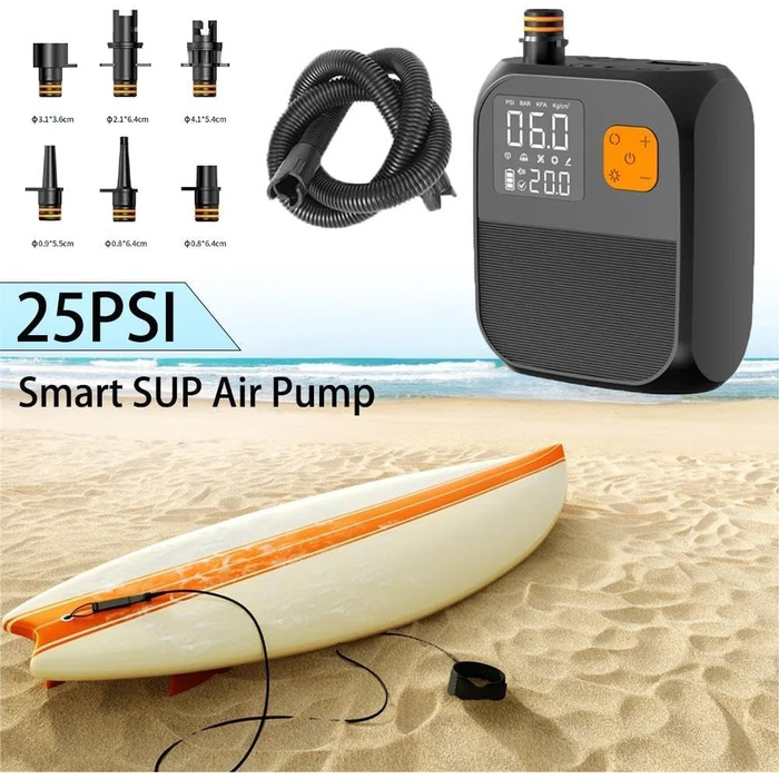 Електричний надувний насос 8000mAh з акумулятором для SUP, матраців, човнів, басейнів та іграшок у воді