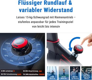 AsVIVA S14 Indoor Cycle Speedbike: фітнес-велотренажер з 15 кг маховиком, Bluetooth-комп'ютером, сумісний з додатками, регульоване сідло та плавний опір