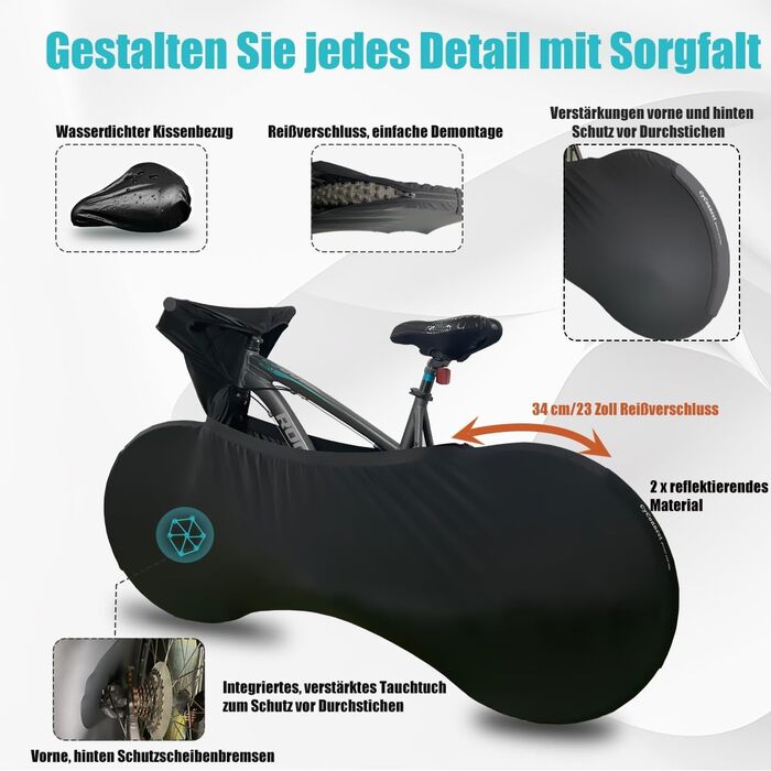 Чохол для велосипеда Leica Gewebe04: еластичний, водонепроникний, для захисту від пилу та транспортування
