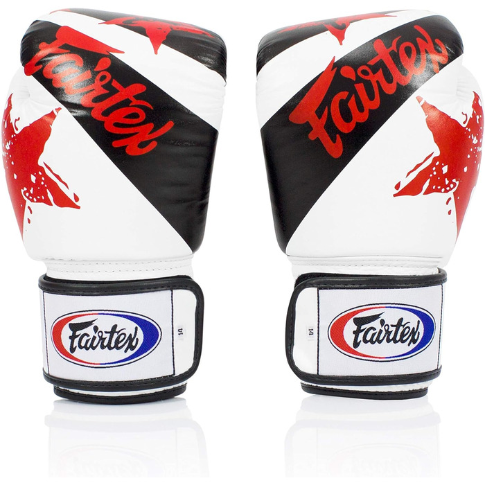 Fairtex BGV1 боксерські рукавички для муай-тай, спарингів, MMA, унісекс, 12 унцій, білий, легкі, амортизуючі, преміум-якість