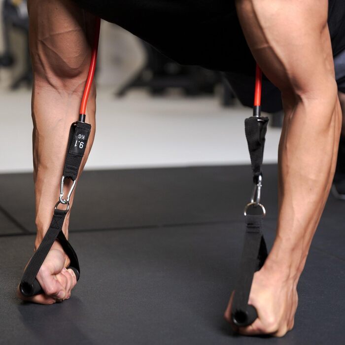 Набір еспандерів Gymtek 5 Fitnessband: стрічки, петлі для ніг, дверний анкер, сумка – для фітнесу та тренувань