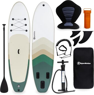 Надувна SUP-дошка HyperMotion 15 см з веслом, сидінням, насосом та сумкою, витримує до 130 кг