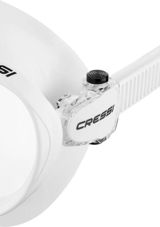 Маска для дайвінгу та снорклінгу Cressi F1 безрамкова, універсальна, біла, набір з трубкою Dry, унісекс