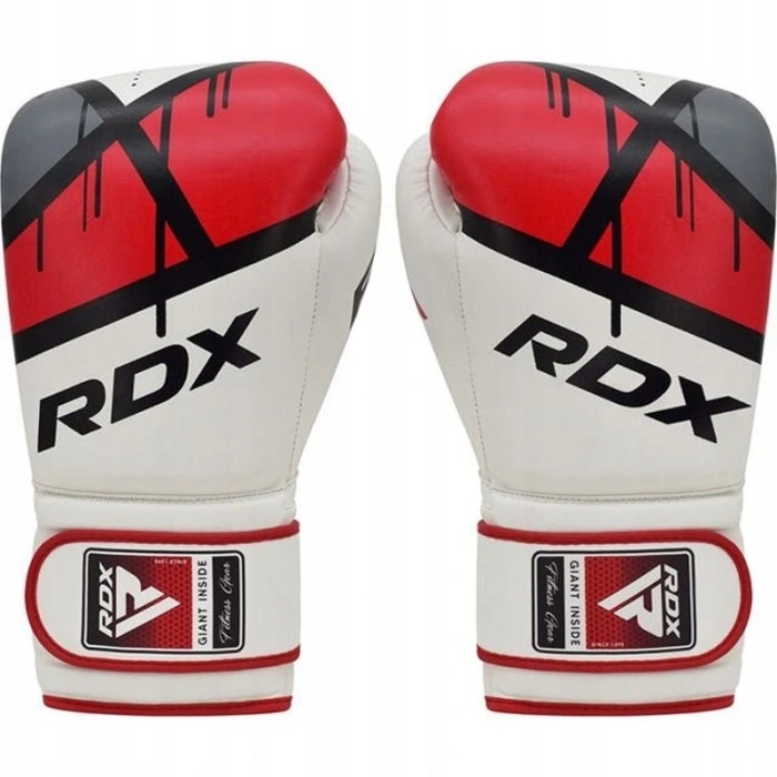 Боксерські рукавички RDX, біло-червоні, 14 унцій