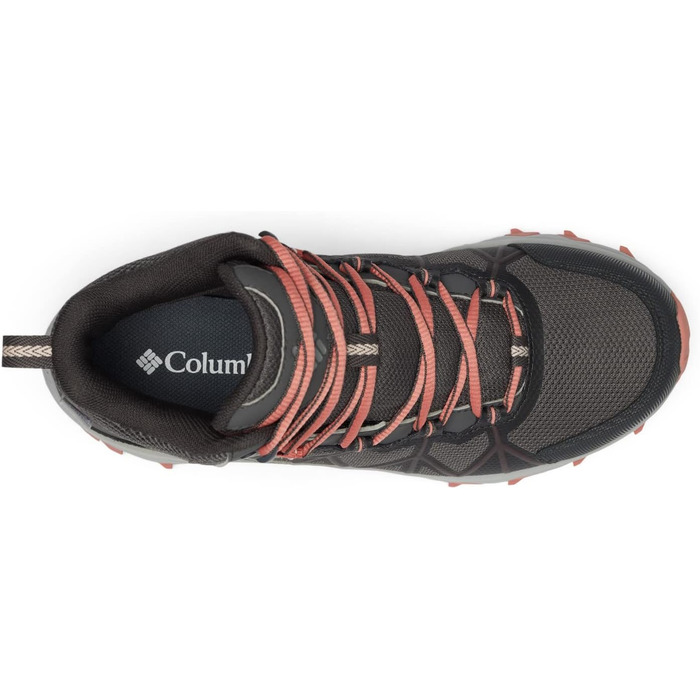 Черевики для туризму жіночі Columbia Peakfreak II Mid Outdry WP, сірі (Dark Grey x Dark Coral), 42 EU