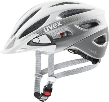 Жіночий велосипедний шолом Uvex True CC, матовий біло-сірий, 52-55 см, 2024