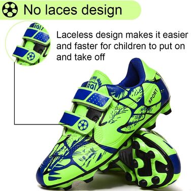 Дитячі футбольні бутси для хлопчиків та дівчаток, унісекс, зелені, розмір 28-37 (32 EU)
