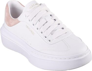 Жіночі кеди Skechers Cordova Classic Best Behavior білого кольору з рожевою облямовою, шкіряні, розмір 38 EU
