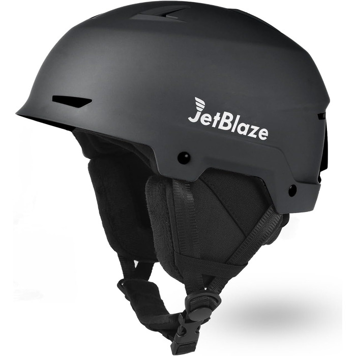 Шолом для сноуборду та лиж для чоловіків та жінок, чорний, розмір L (59-61 см)